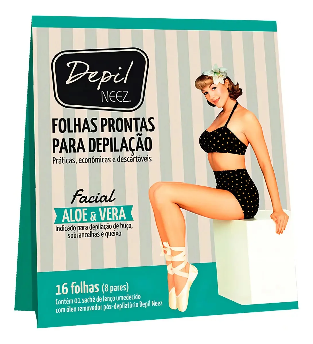 Neez Depil Folhas Prontas Fac C/8 Pares Aloe Vera