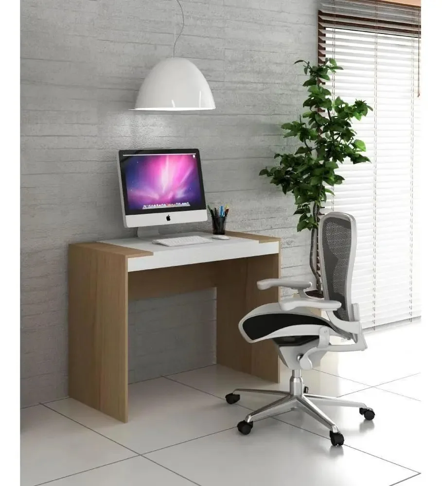 Escrivaninha 100cm Hecol - Avelã/branco