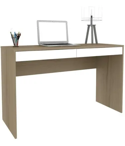 Mesa - Aparador - 120 cm de comprimento - Mesa para PC Ho-2932 cor avelã/branca