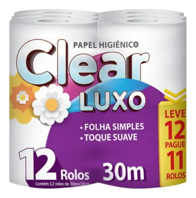 Papel Higiênico Clear - Leve 12 Pague 11