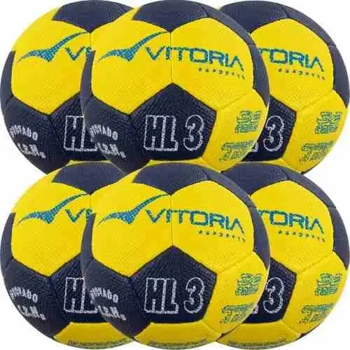 Kit 6 Bolas Handebol Costurada H3l Vitoria Ultra Gripp