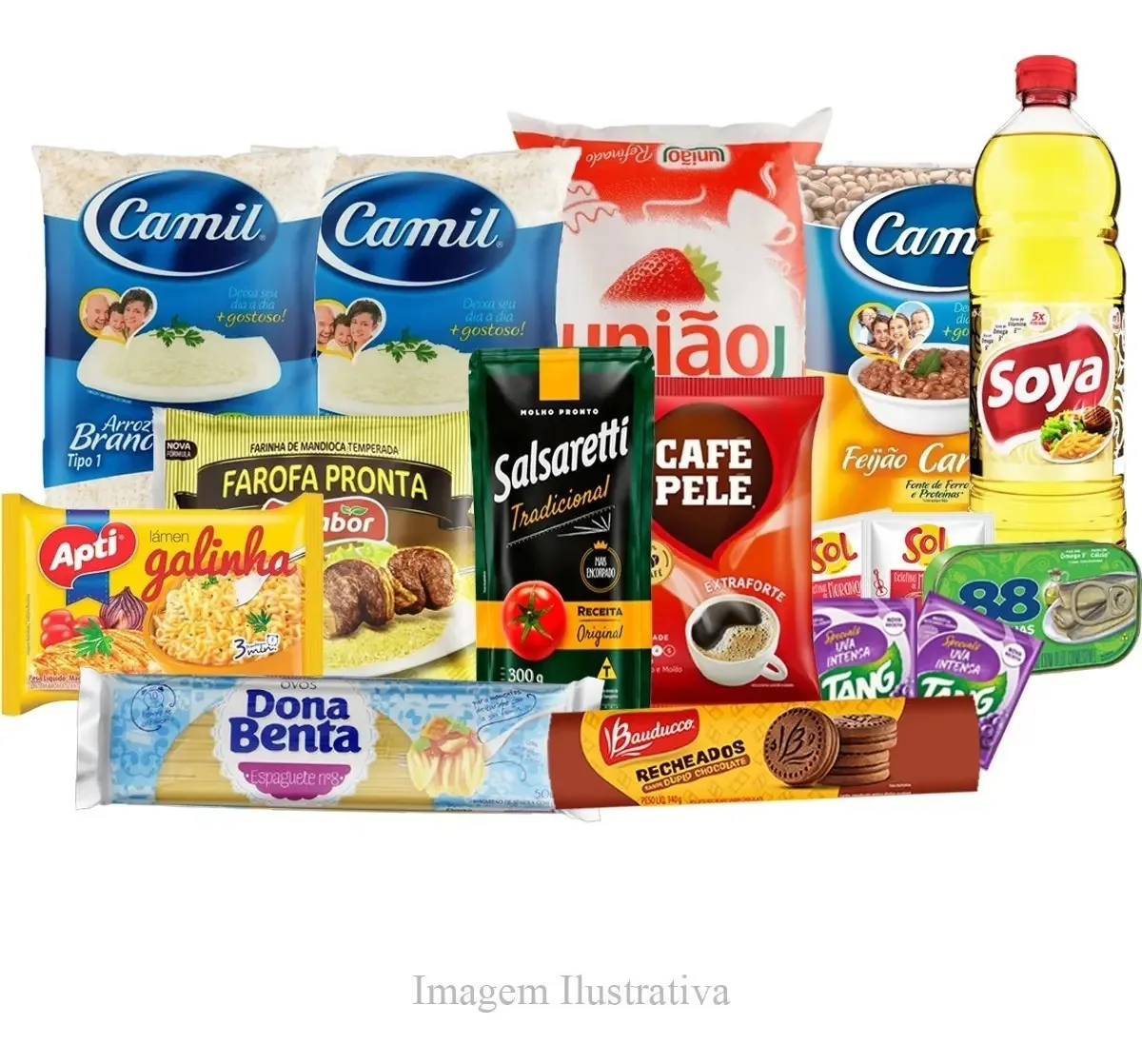Cesta Básica Alimentos Essenciais 16 Itens - Marcas Premium