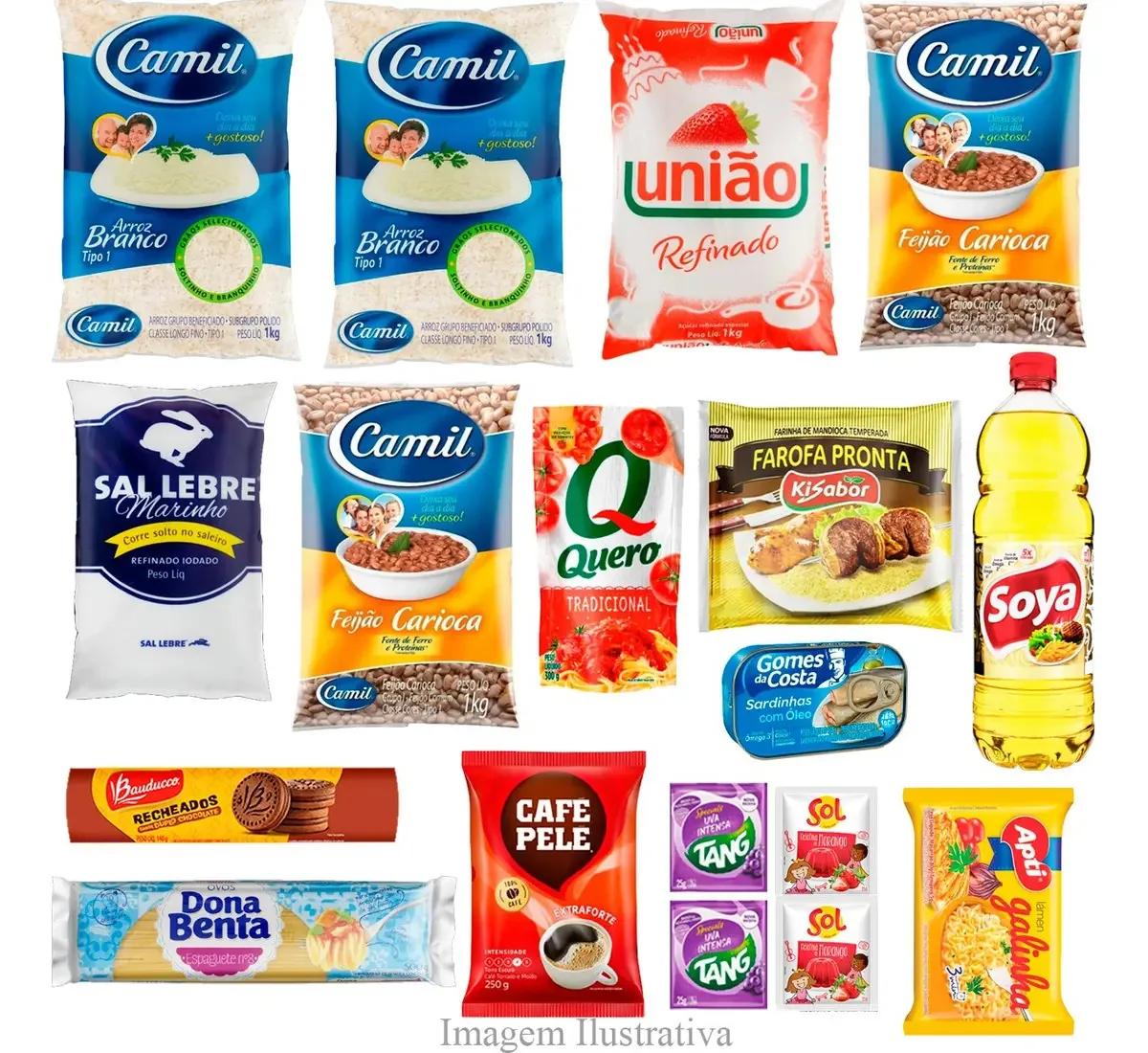 Cesta Básica Completa Alimentos - 18 Itens - Marcas Premium