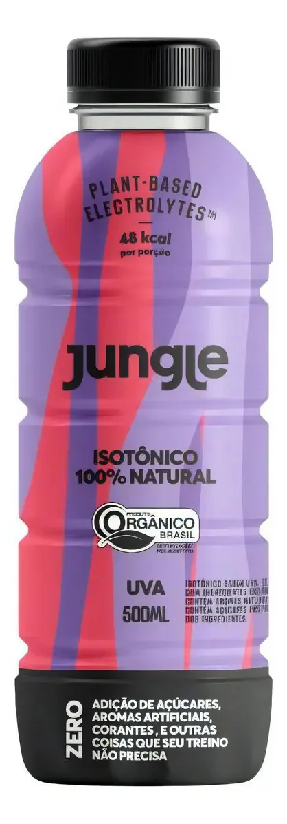 Kit 3 Isotônico Uva Plant Based Jungle 500ml