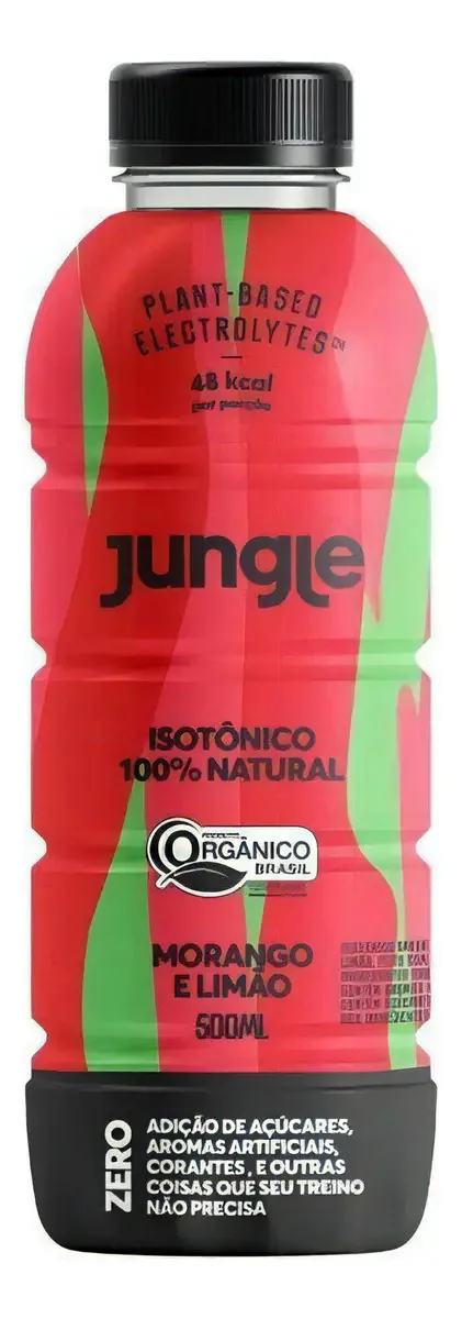 Kit 3x: Isotônico Morango E Limão Plant Based Jungle 500ml