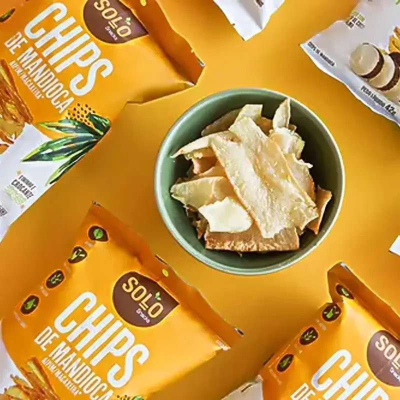 Kit 3x: Chips De Mandioca Assado Solo Snacks 42g