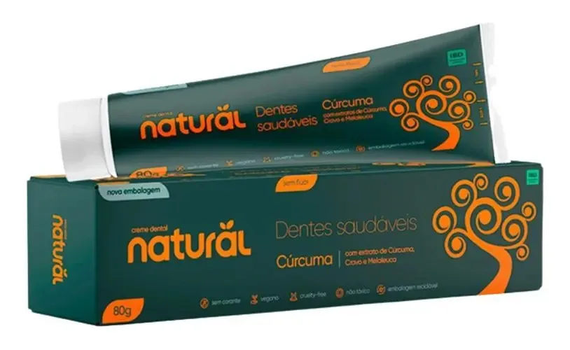 Kit 2x: Creme Dental Cúrcuma Natural 80g
