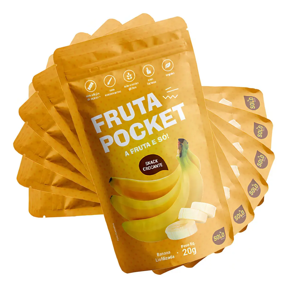 Kit 6x: Snack De Abacaxi Liofilizado Solo Snacks 20g