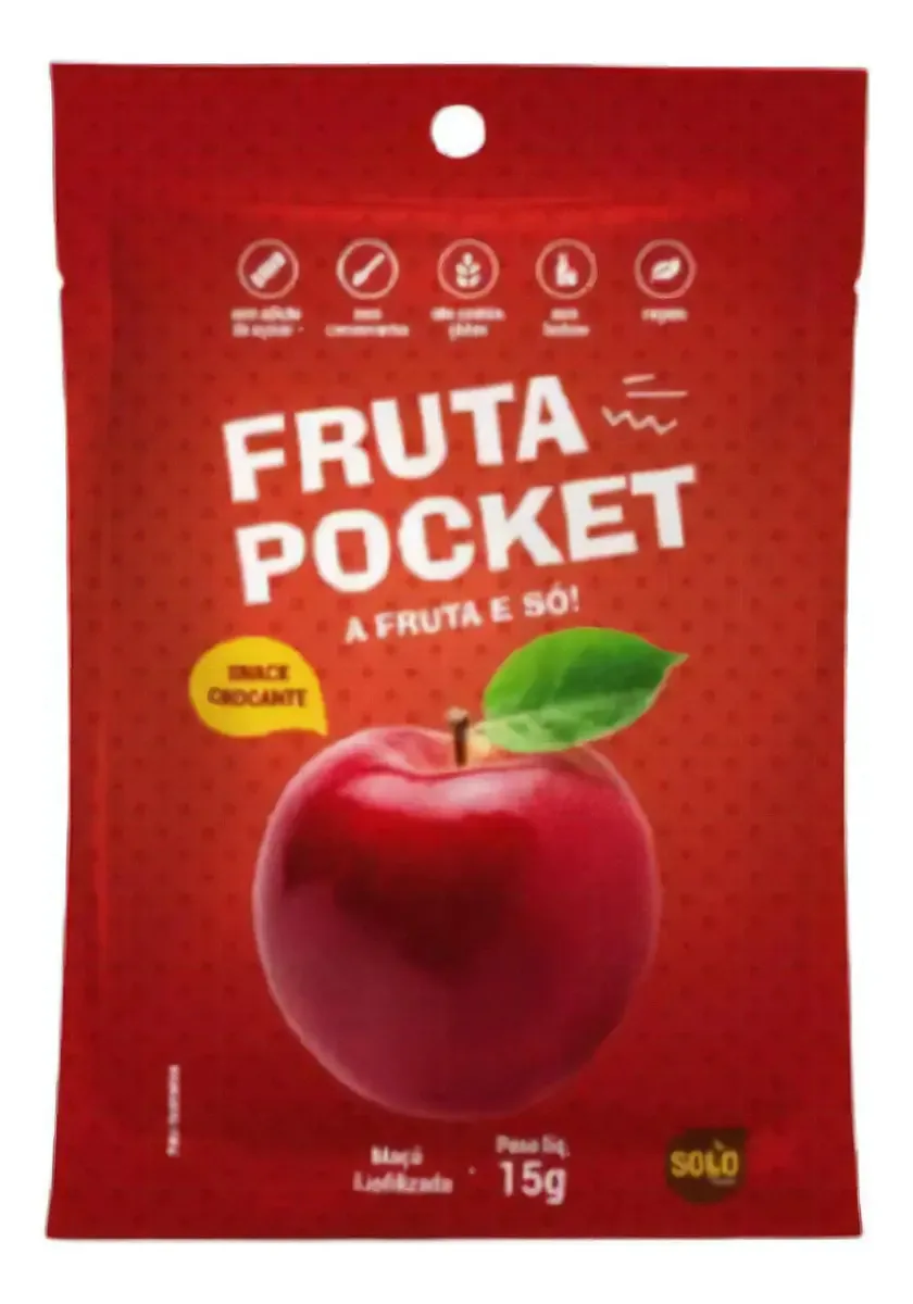 Kit 6x: Snack De Maçã Liofilizada Solo Snacks 15g
