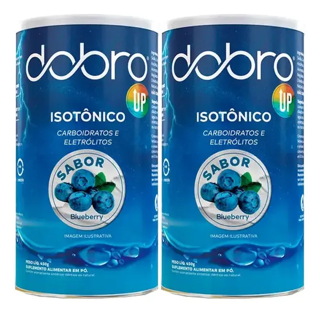 Kit 2x Isotônico Com Carbo Blueberry Up Dobro 450g