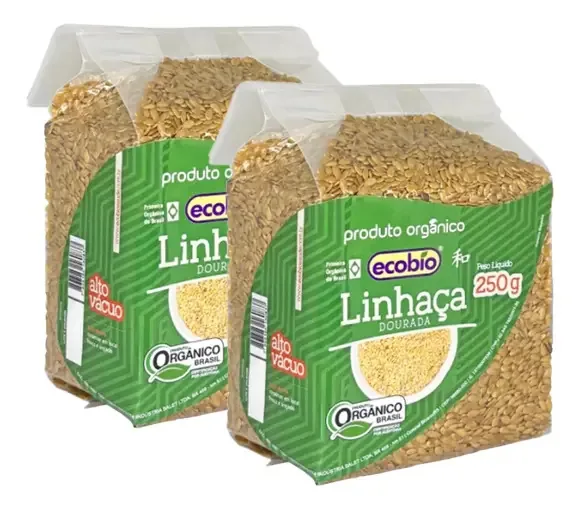 Kit 2 Linhaça Dourada Orgânica Ecobio 250g