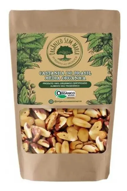 Kit 2 Castanha Do Pará Média Orgânicos Sem Marca 250g