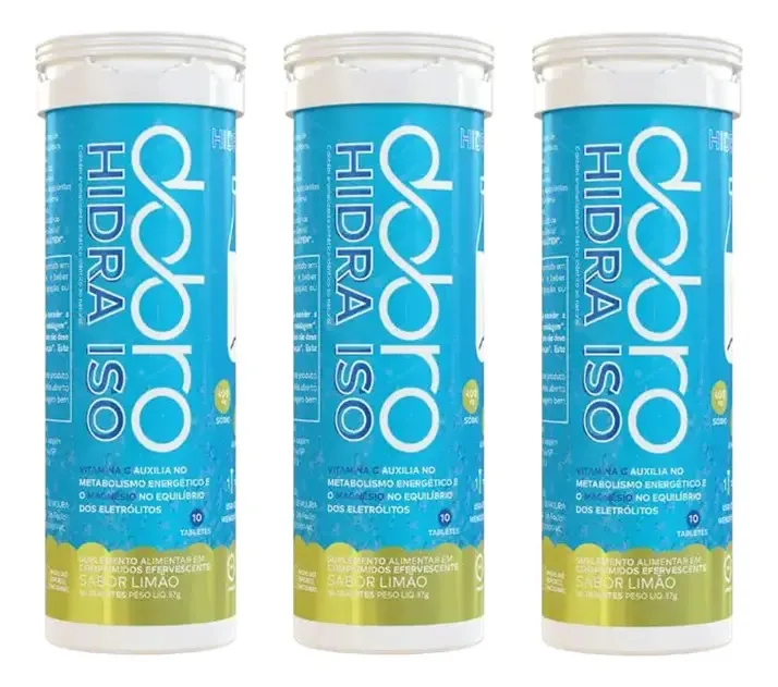 Kit 3x: Repositor Eletrolítico Hidra Iso Limão Dobro 10