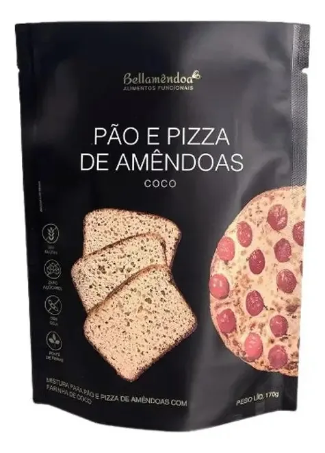 Kit 3x: Mistura Pão/pizza Amêndoas Low Carb Bellamêndoa 170g