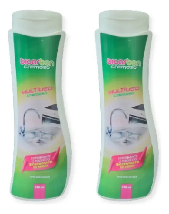 Kit 2x: Bicarbonato De Sódio Multiuso Cremoso Bicarbon 250ml