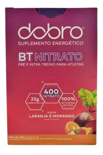 Bt Nitrato Laranja E Morango Sachê 30g Dobro 10 Unidades