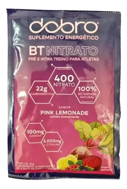 Kit 2x: Bt Nitrato Pink Lemonade Citrulina Sachê Dobro 30g