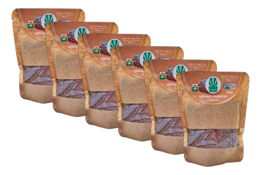 Kit 6x: Linhaça Marrom Orgânica Alvorada 200g