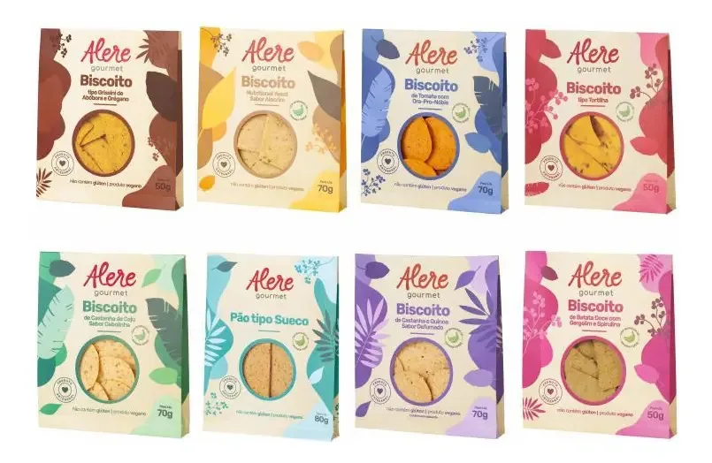 Kit 8 Biscoitos Sem Glúten Alere: Sabores Variados
