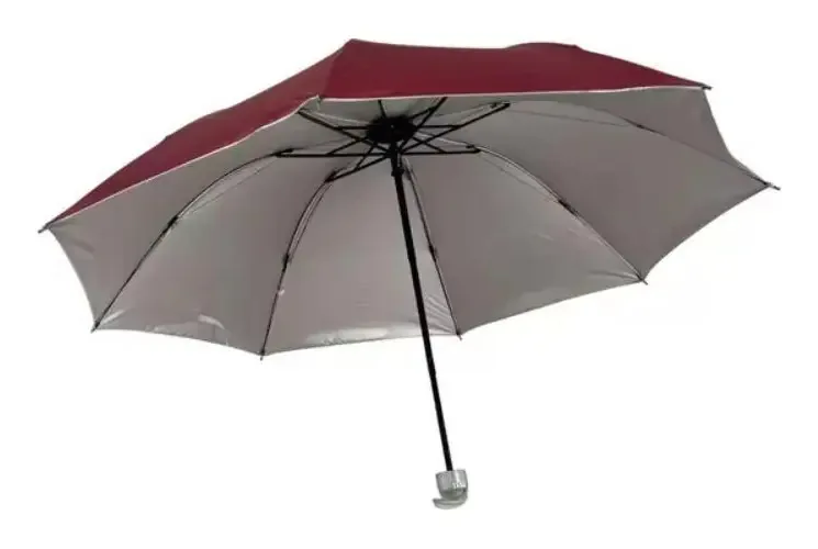 Guarda Chuva Proteção Solar Resistente Cabe Na Bolsa Vermelh