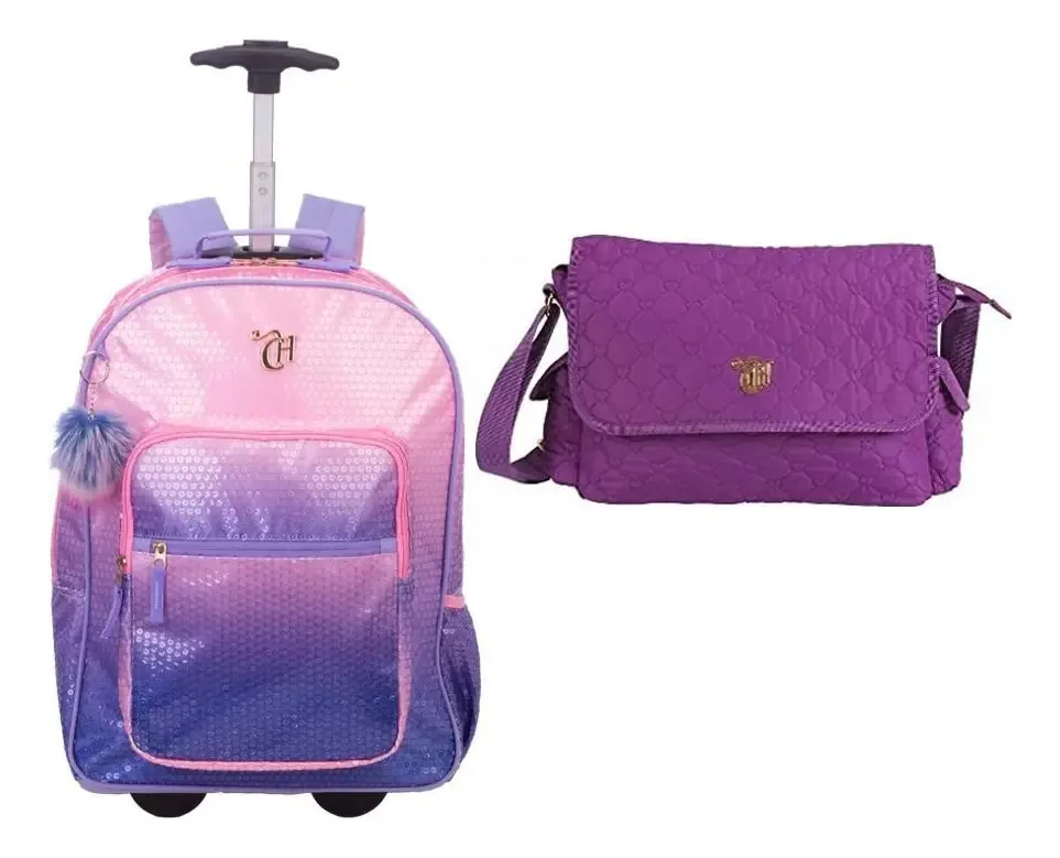 Kit De Mochila Escolar Capricho - Roxo