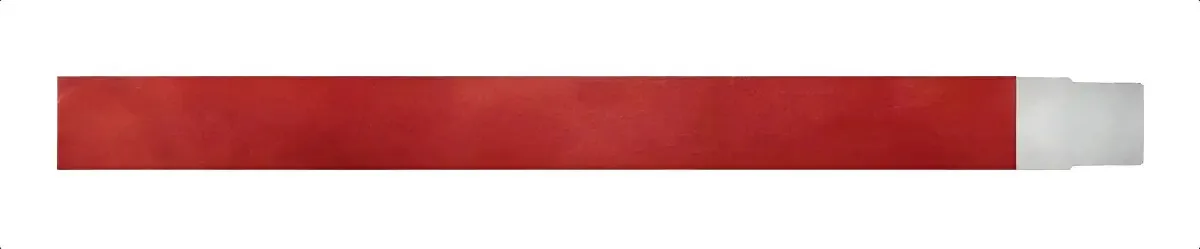 250 Pulseira De Identificação Vermelha Em Tyvek