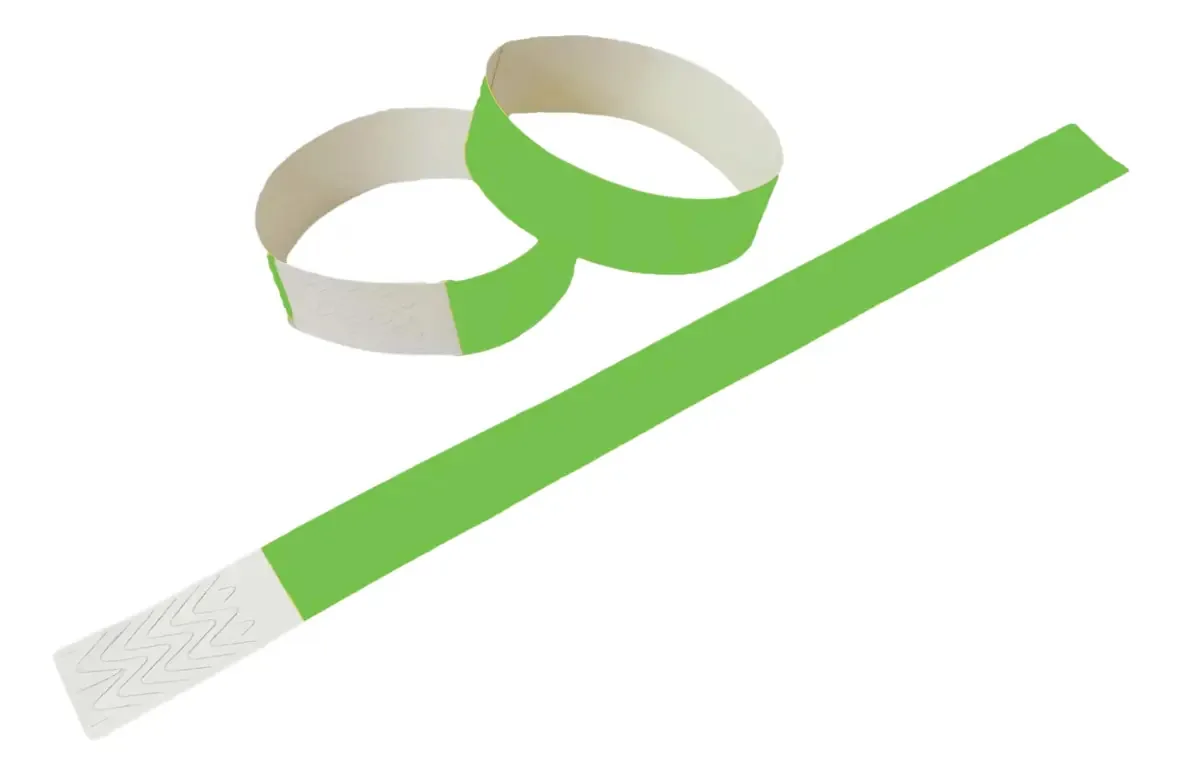 Pulseira de Identificação Mediatech Para Eventos, 250 Unidades Verde Limão