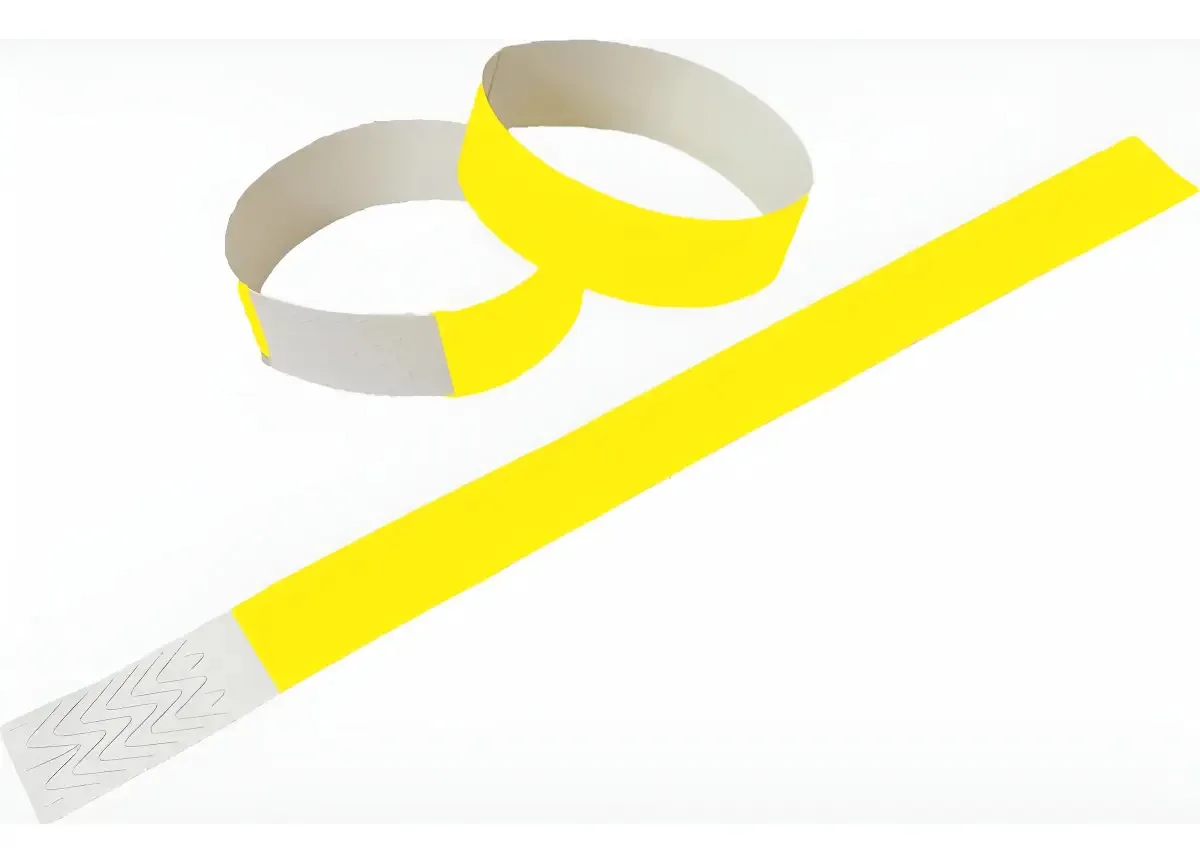 500 Pulseira Amarela Neon Para Identificação Med Amarelo Fluorescente