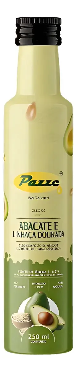 Óleo De Abacate E Linhaça Dourada Prensado Frio 100% Natural