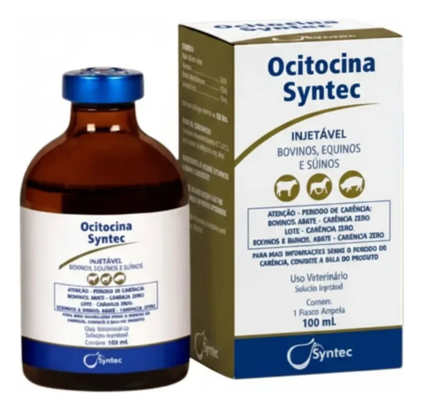 Ocitocina Syntec 100ml Solução Injetável Para Bovinos Suínos