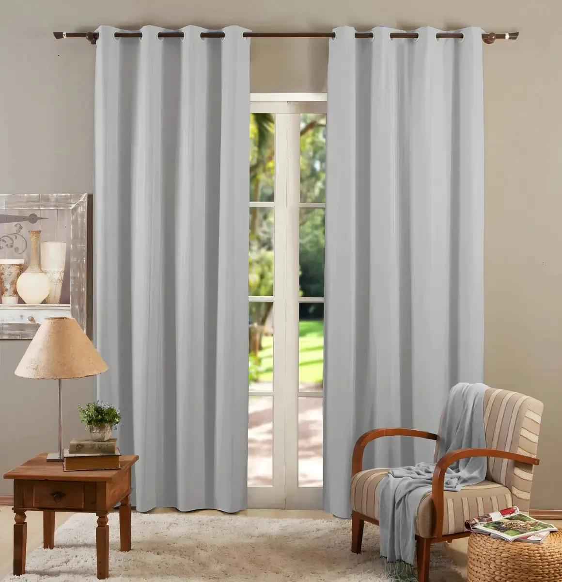 Mc Cortinas Blackout 1,80 X 1,40 Cor Cinza