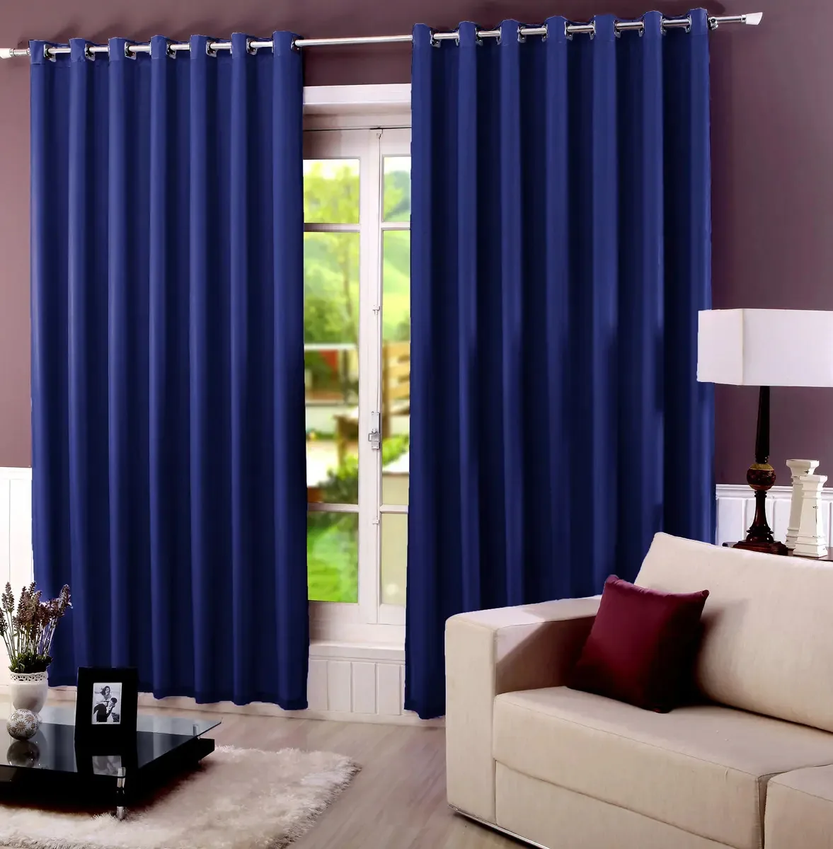 Mc Cortinas Blackout Cor Azul-Marinho