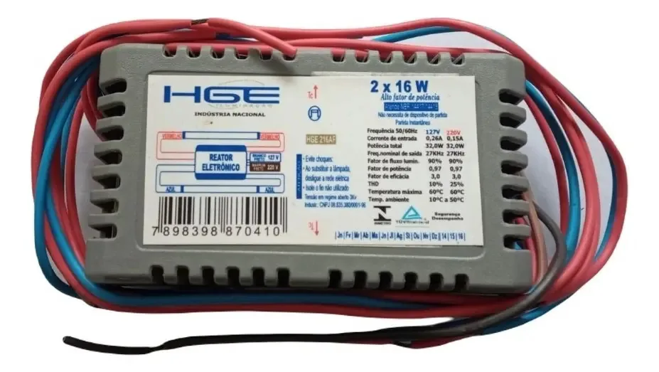 Reator P. Instantânea A.f.potência 2x16w Hge216af Hge