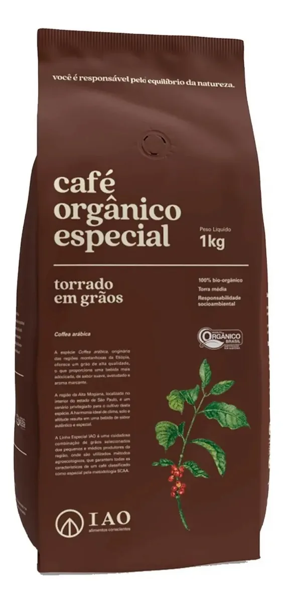 Café Torrado Em Grãos 1kg Iao