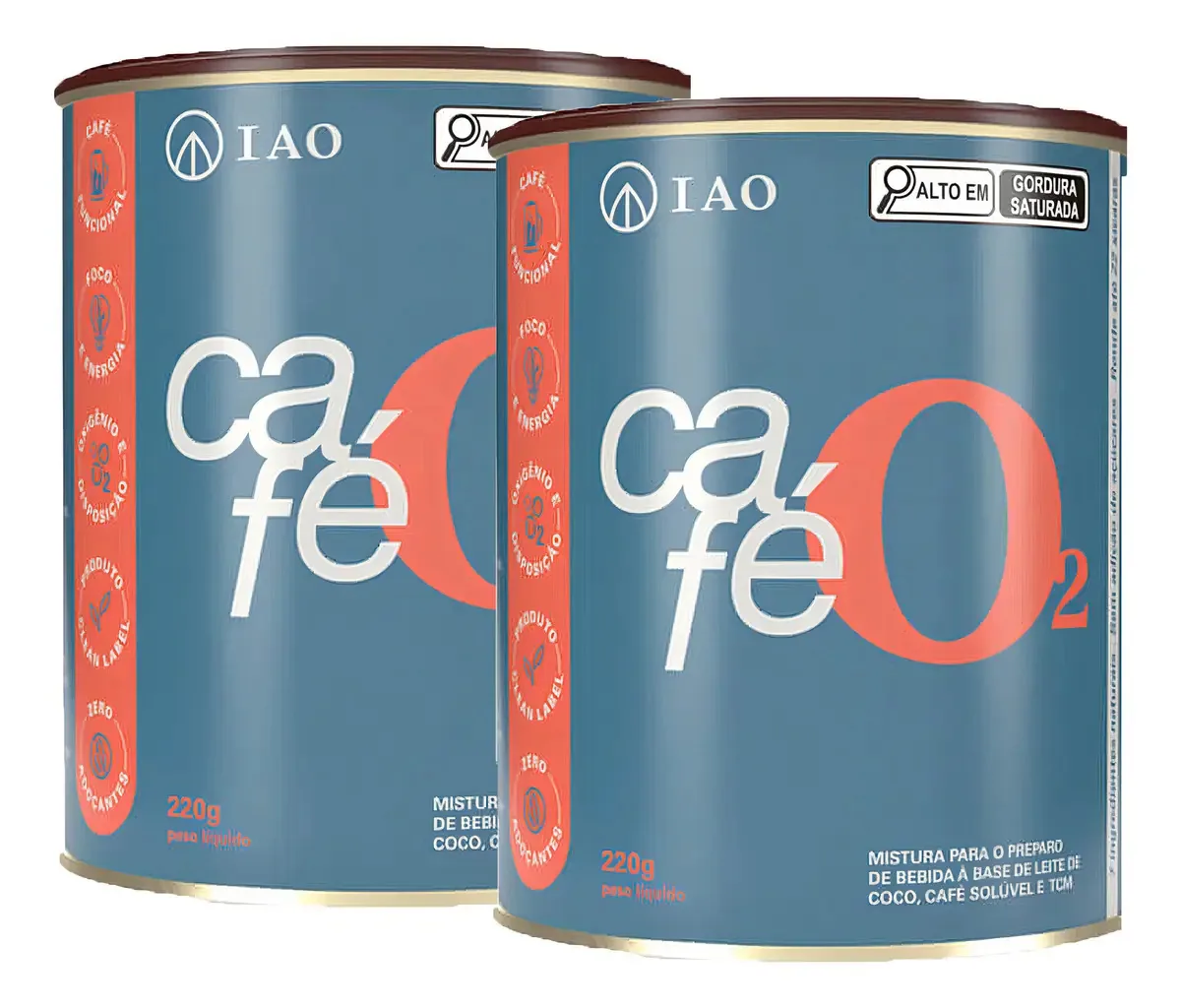 2x Café O Café Solúvel 220g Iao