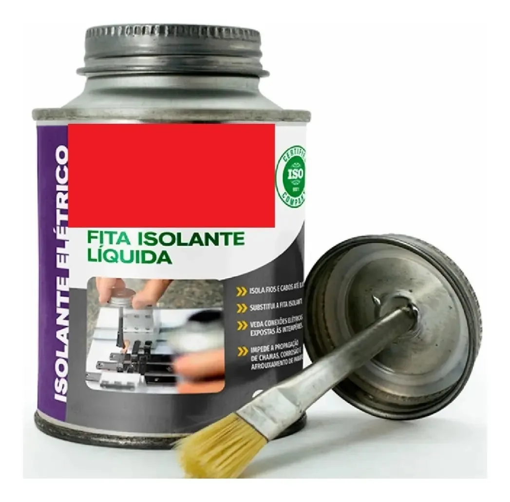 Fita Isolante Líquida Biolub 225ml Cor Vermelha Para Isolamento Elétrico