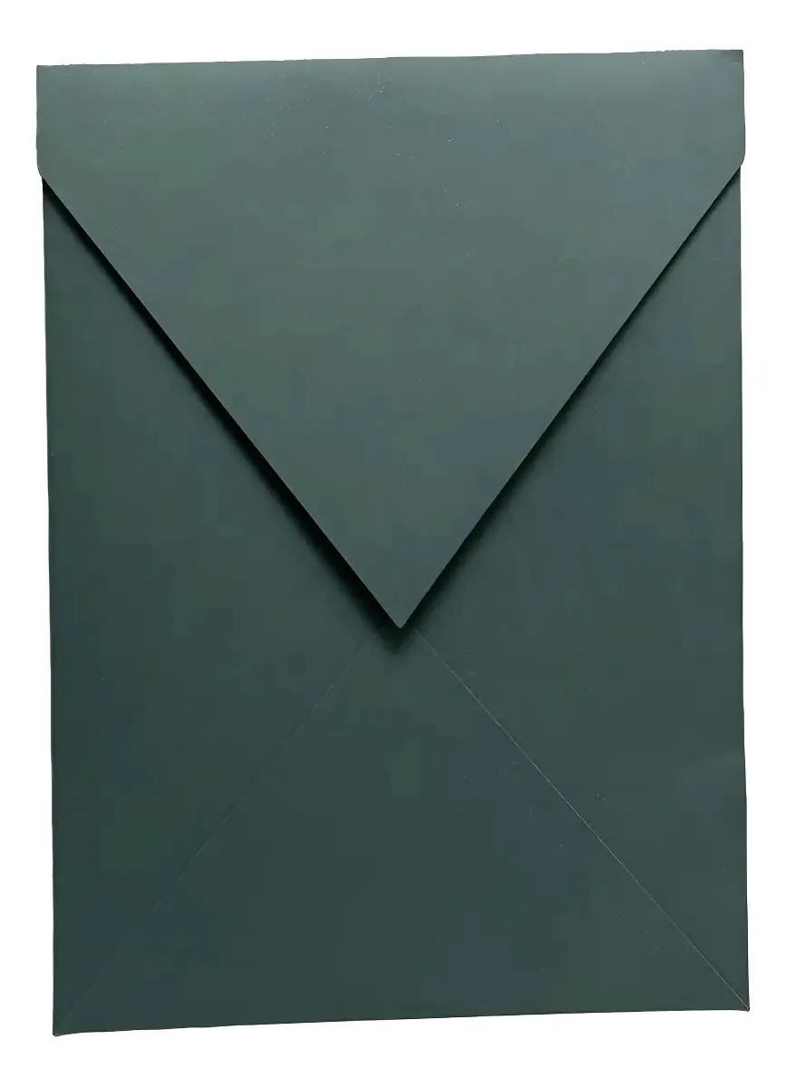 Envelope Bico Vertical A5 Verde Santiago para Convites e Cartas - Consult Grafica