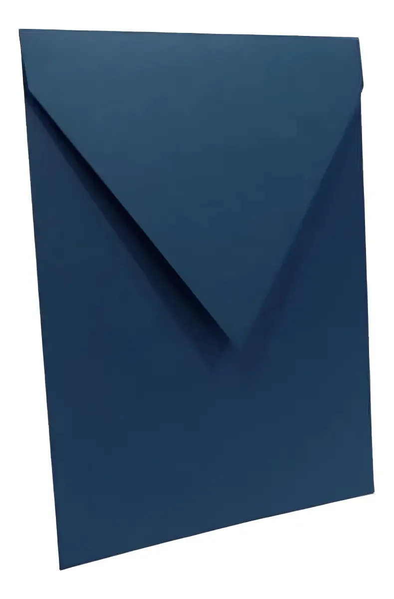 Envelope Azul Marinho Porto Seguro 16x22cm Bico Vertical 180g Consult Grafica