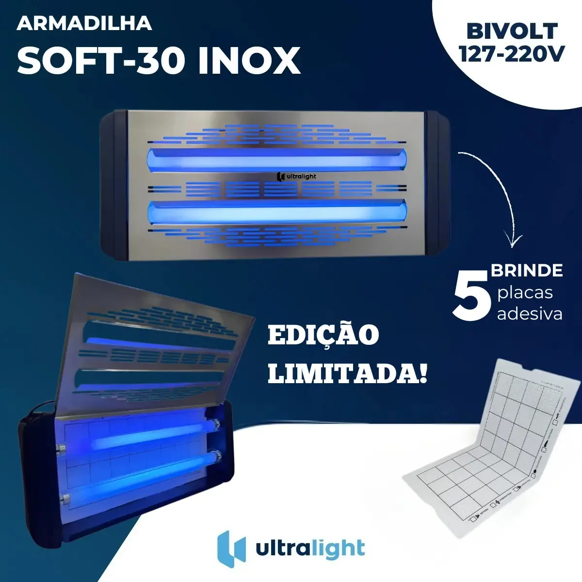 Edição Limitada Armadilha Mata Mosca Mosquitos Insetos Ultralight Exclusivo + 5 Refis