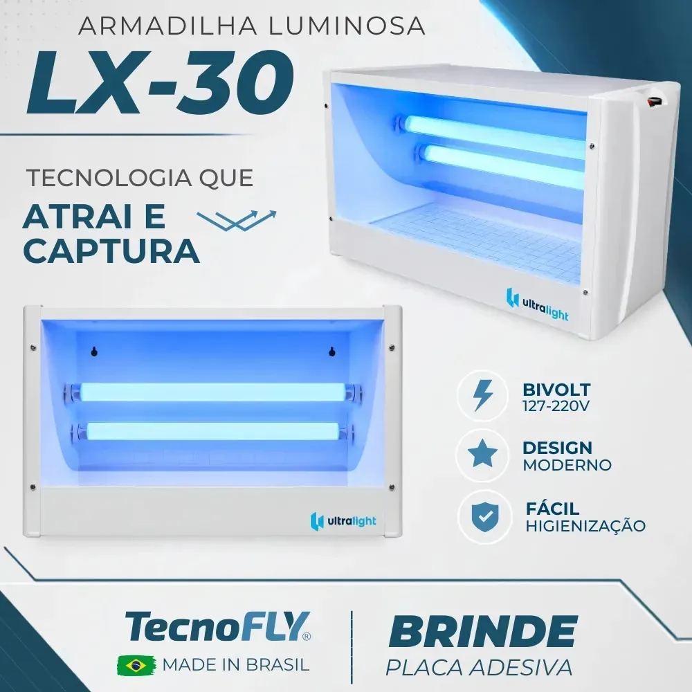 Armadilha Luminosa Eficaz Contra Moscas Insetos Pronta Para Uso