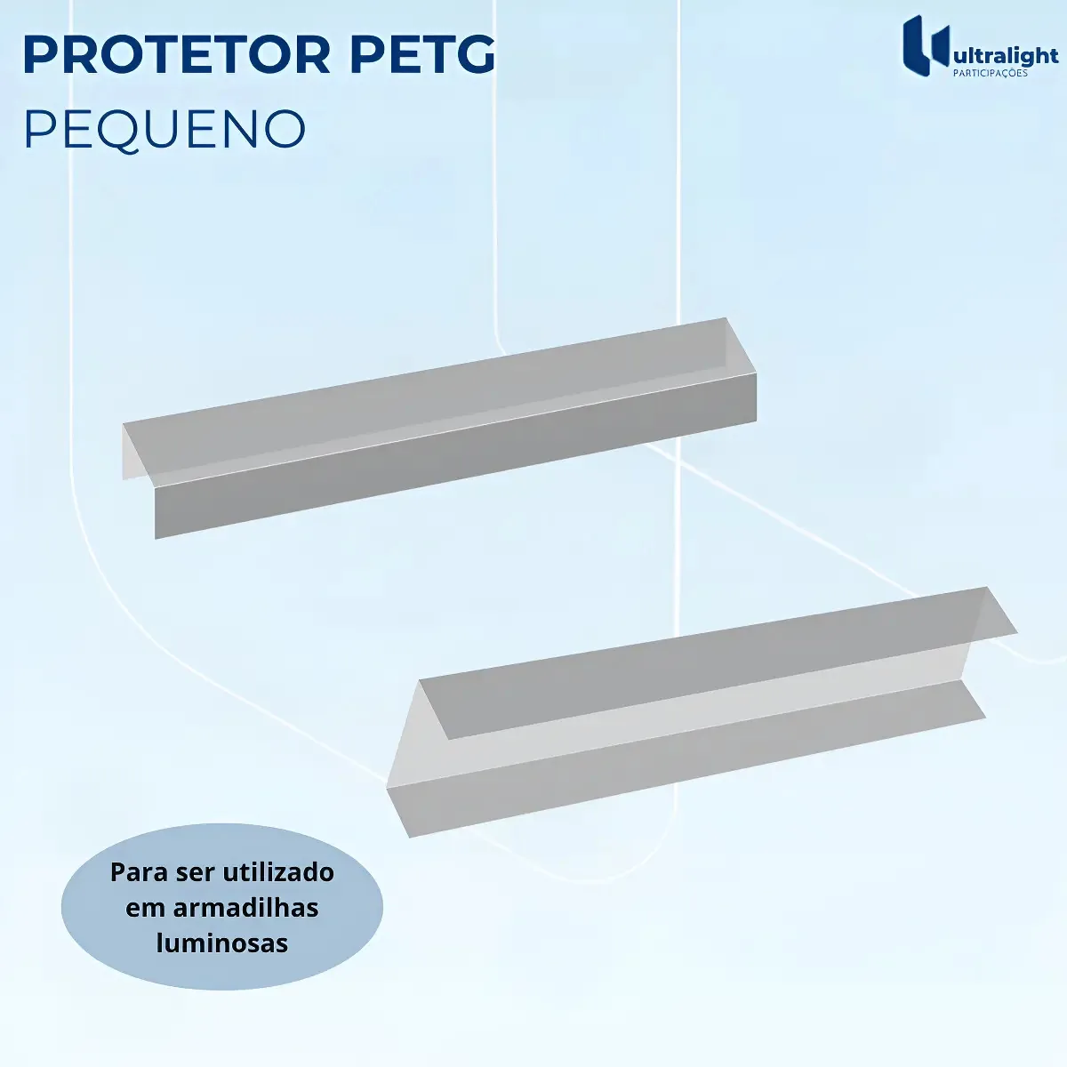 Protetor Petg Para Lâmpada Armadilha Luminosa Mata Moscas Transparente