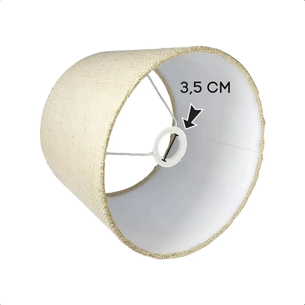 Cúpula Para Abajur 25x25x20 Om Luz Cor Juta
