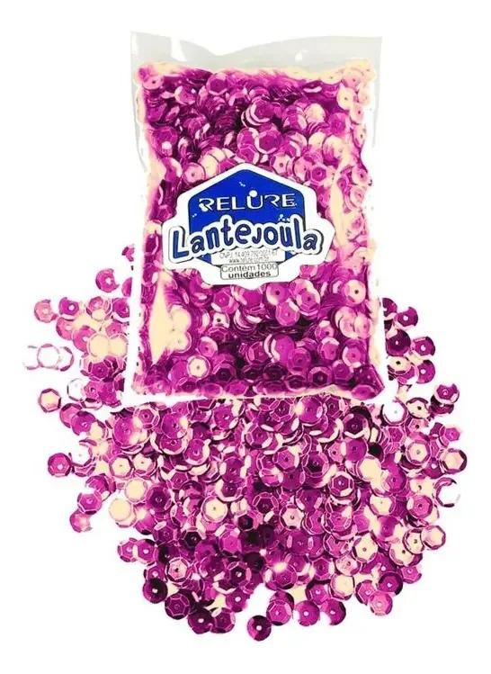 Lantejoula Metalizada Rosa Claro Nº8 C/ 1000