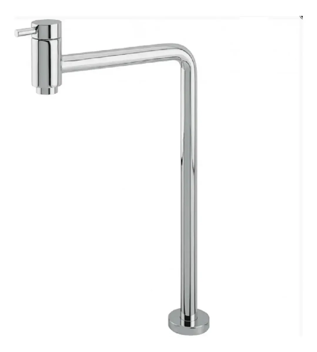 Torneira Inox Bancada Metal Alta Pia Banheiro