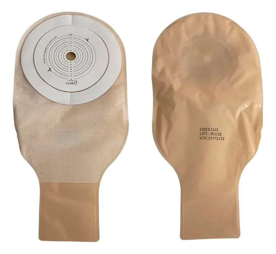 Bolsa de Colostomia Drenável Recortável 64mm Opaca Casex 15 Unid