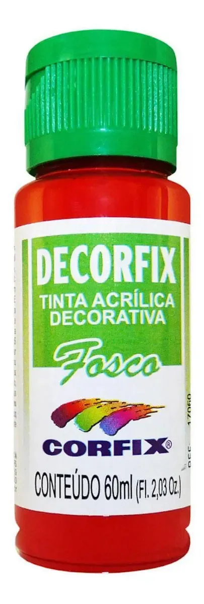 Tinta Decorfix Fosca 313 Vermelho Fogo 60ml