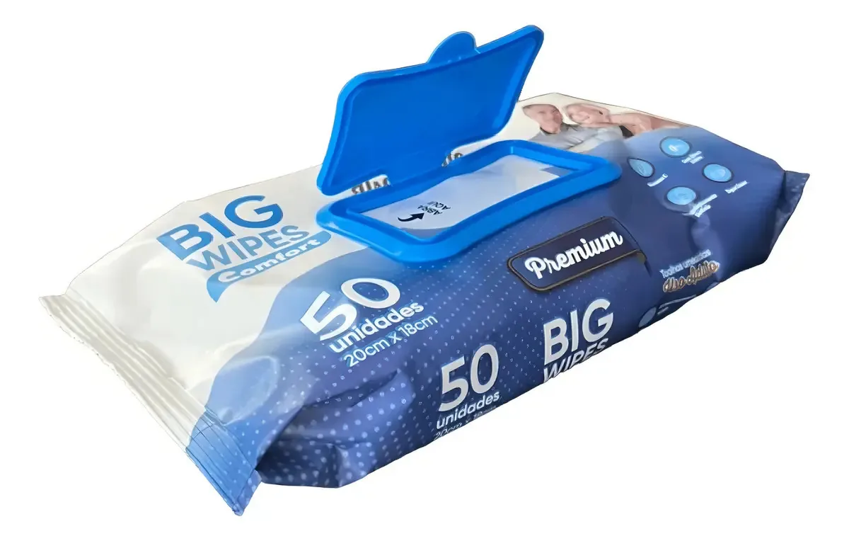 Toalha Umed Big Wipes C/50 Uns 20cm X 18cm