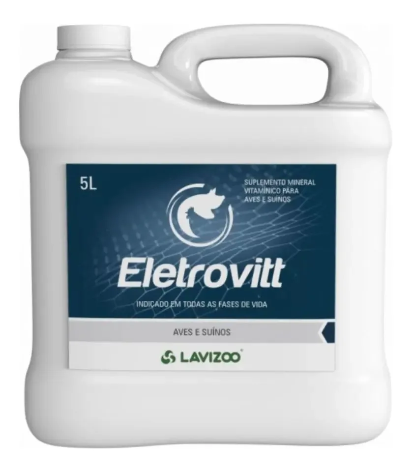 Eletrovitt 5 Lts - (vitaminas P/ Aves, Suínos E Equinos)