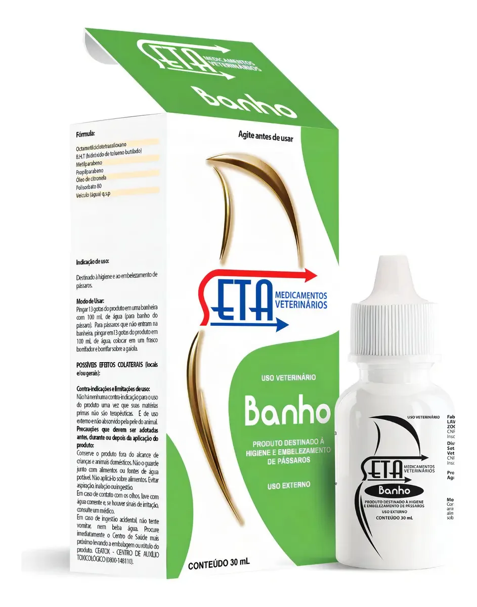 Seta Banho Higiene Passaros Repelente Natural Brilho Maciez