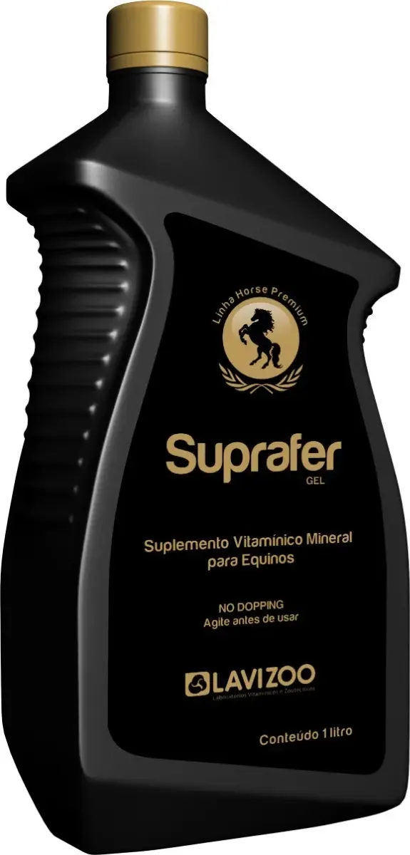 Suplemento Suprafer Gel 1L Lavizoo Cavalos Vitamina Mineral Performance